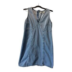 Velvet Heart Chambray Denim Dress Women’s Large Sleeveless Blue (056)